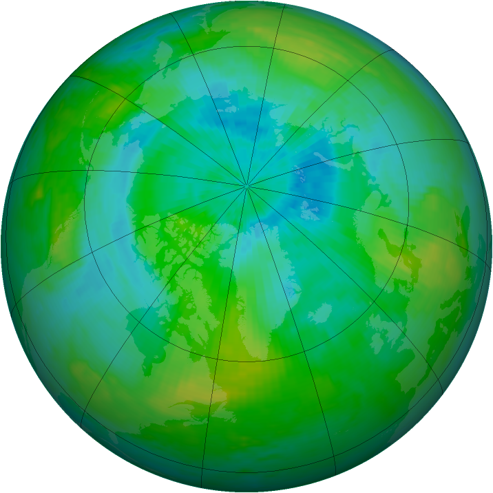 Arctic ozone map for 27 August 1981